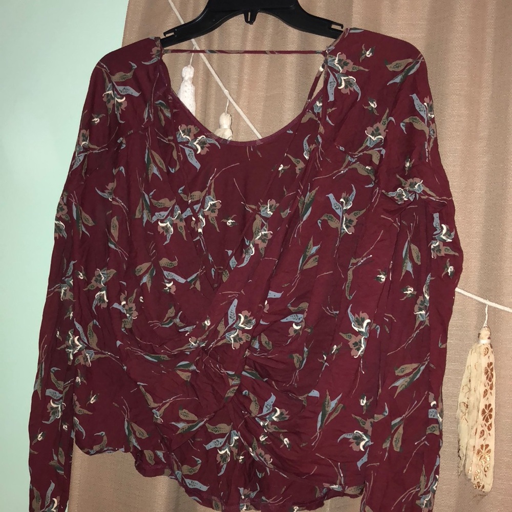 Free people open backed blouse